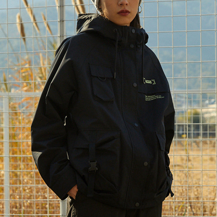 (WMNS) Vans Cargo Multiple Pockets Hooded Jacket Black VN0A7PZUBLK