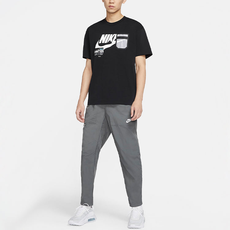 Nike Sportswear logo Printing Cozy Round Neck Short Sleeve Black CZ4662-010