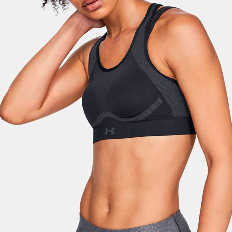 (WMNS) Under Armour Vanish Seamless Mid Bra 'Black' 1344326-001