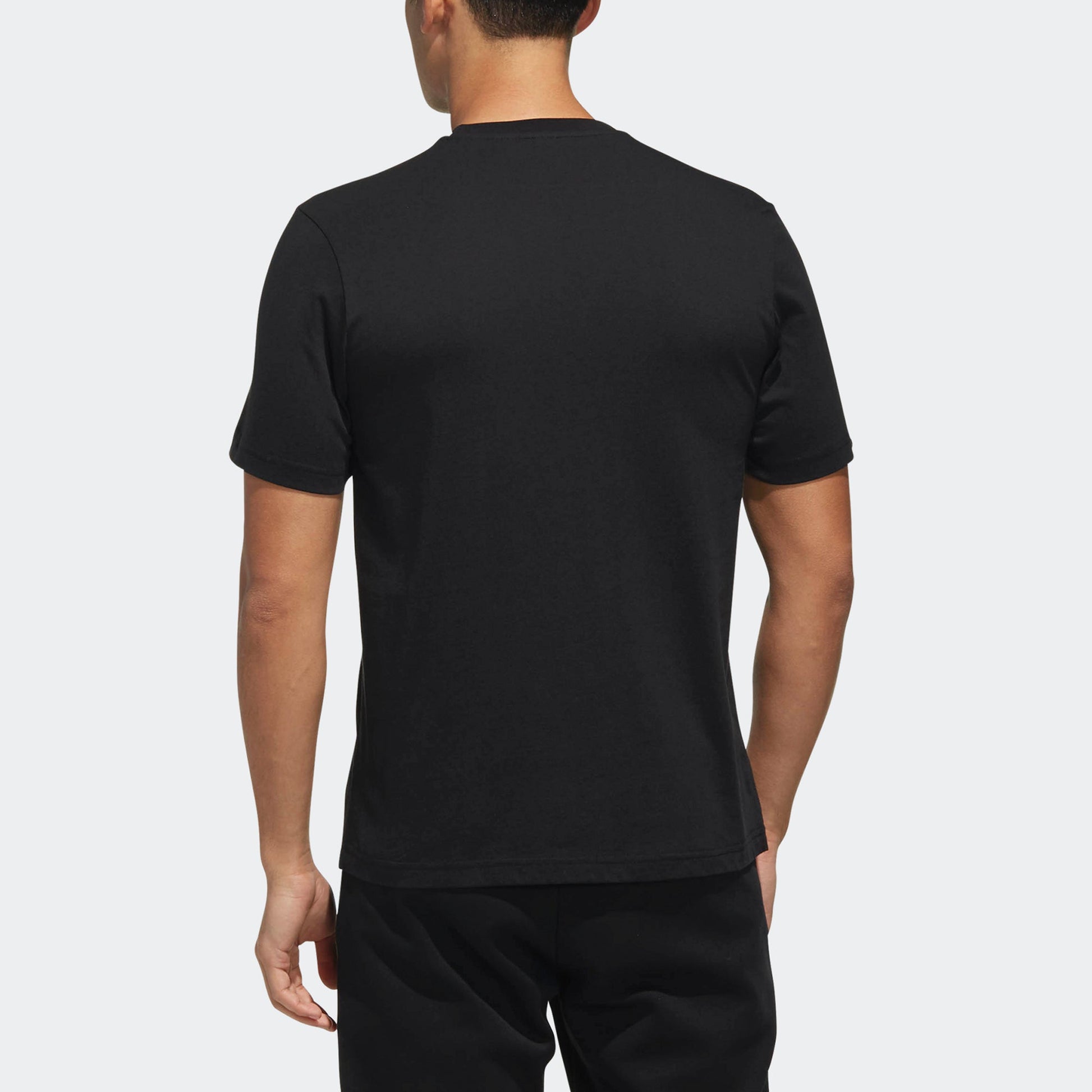 adidas Printing Round Neck Pullover Short Sleeve Black DW4682
