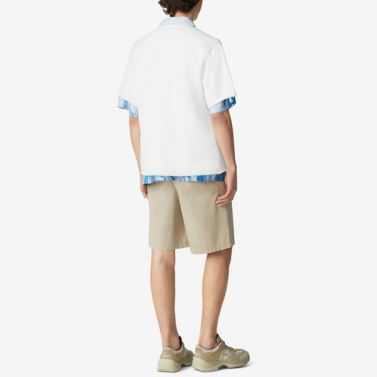 Men's KENZO SS21 Cotton Round Neck Short Sleeve White T-Shirt FB55TS0784SB-01B