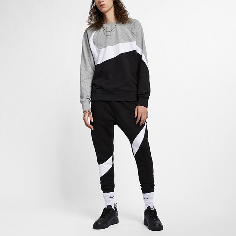 Nike Big Swoosh French Terry 'Grey/Black' AR3089-011