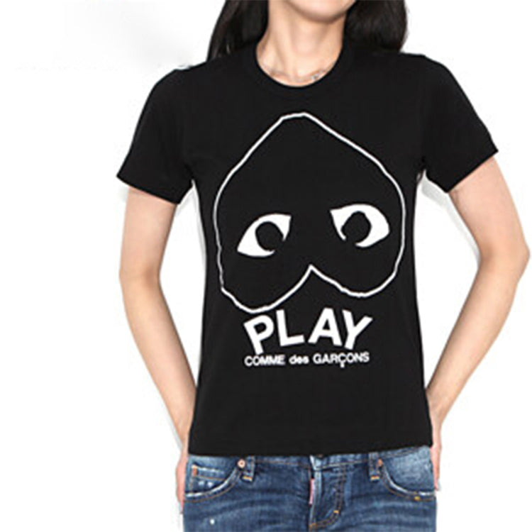 (WMNS) COMME des GARCONS PLAY Inverted Heart Logo T-Shirt 'Black' AZ-T113-051-1