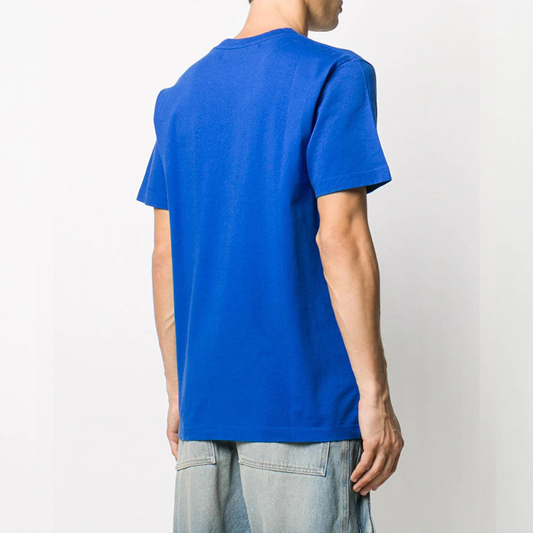 Off-White Logo Round-neck Sweat Shirt Men's Blue OMAA027F20FAB0024501