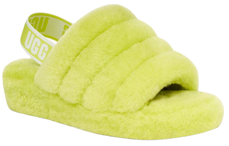 (WMNS) UGG Fluff Yeah Slide 'Key Lime' 1095119-KLM