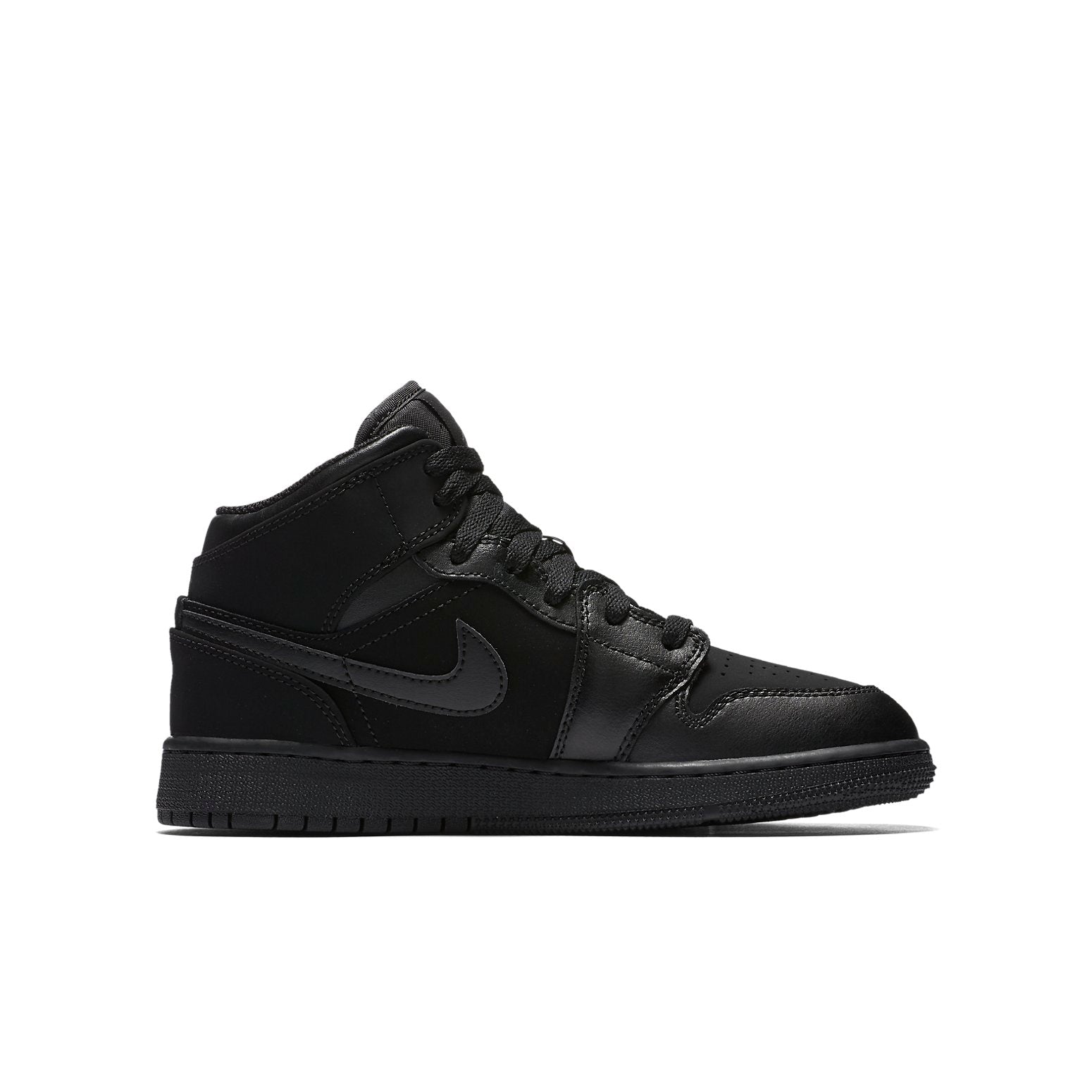 (GS) Air Jordan 1 Retro Mid 'Triple Black 2016' 554725-050