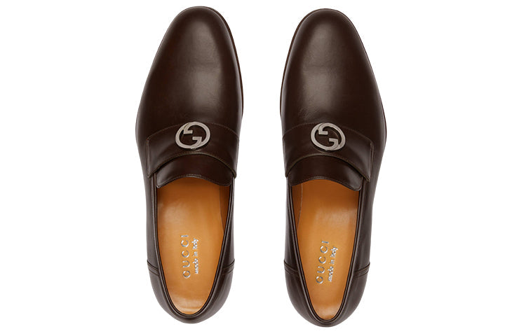 Gucci Interlocking G Loafer 'Dark Brown Leather' 730134-06F00-2140