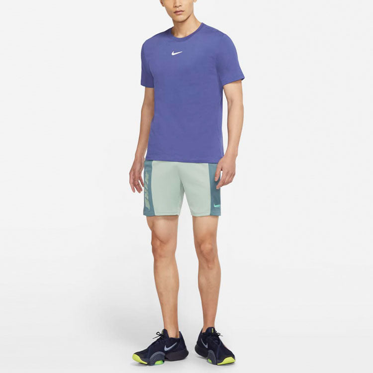 Nike Dri-fit Training Athleisure Casual Sports Round Neck Short Sleeve Purple DM3121-510