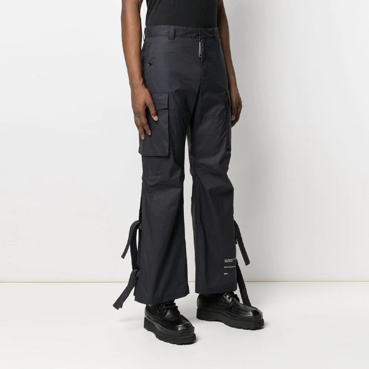 Off-White SS21 Printing Cargo Casual Pants Version Black OMCF026S21FAB0010601