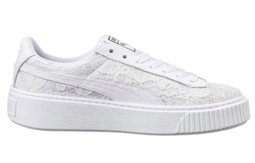 (WMNS) PUMA Basket Platform FO 'Lace - White' 364091-01