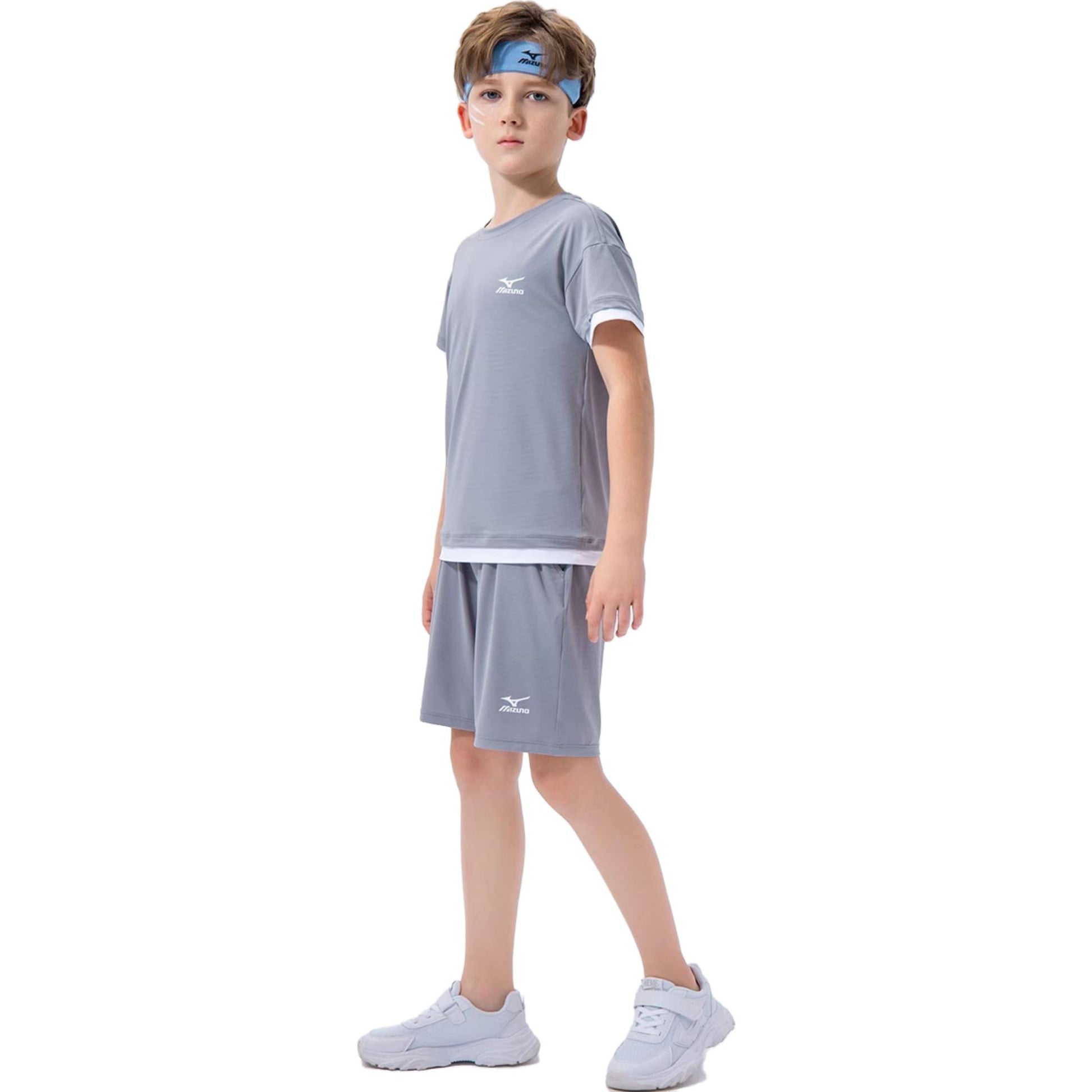 (GS) Mizuno Sportswear T-shirt Suit 'Grey' TZ2278