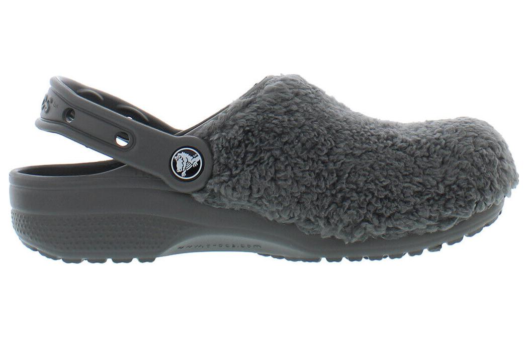 Crocs Classic Fuzz Mania Clogs 'Slate Grey' 206625-0DA