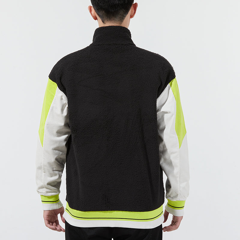 PUMA Retro Sherpa Jacket Colorblock Splicing logo Sports lamb's wool Stay Warm Black 534678-01
