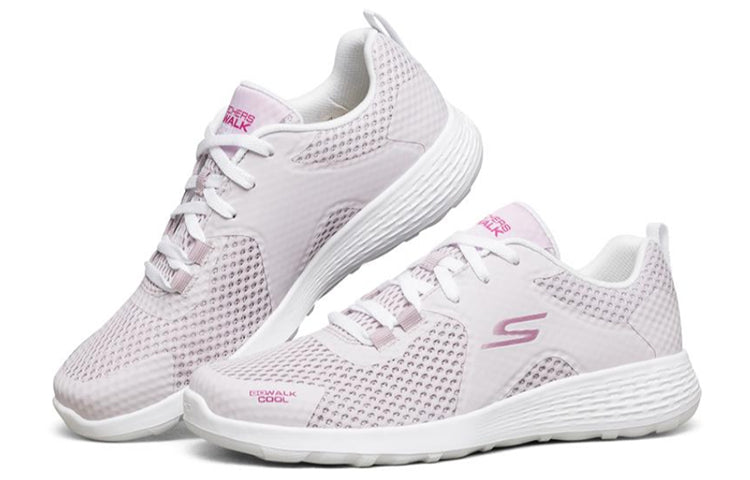 (WMNS) Skechers Go Walk Cool Running Shoes Pink/White 667081-LTMV
