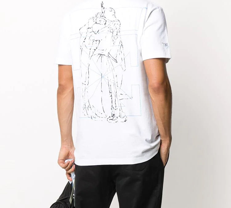 Off-White The Kiss Printing Short Sleeve White OMAA027T20JER0360110