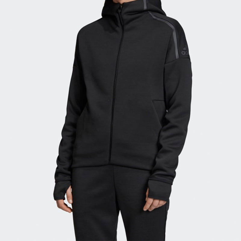 (WMNS) adidas Logo Printing Sports Windblocker Jacket Black EJ8748