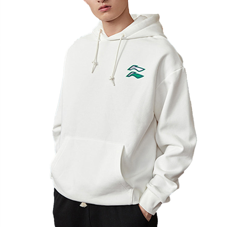 Li-Ning Sports Fashion Series Loose Pullover Hoodie 'White' AWDQB38-2