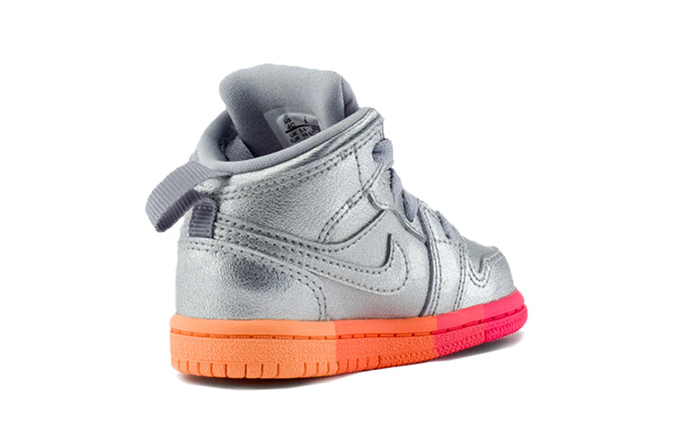 (TD) Air Jordan 1 Mid 'Metallic Silver Pink Crimson' 644507-006