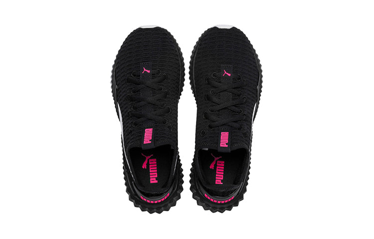 (GS) PUMA Defy Low Top Running Shoes Black/White 191557-04
