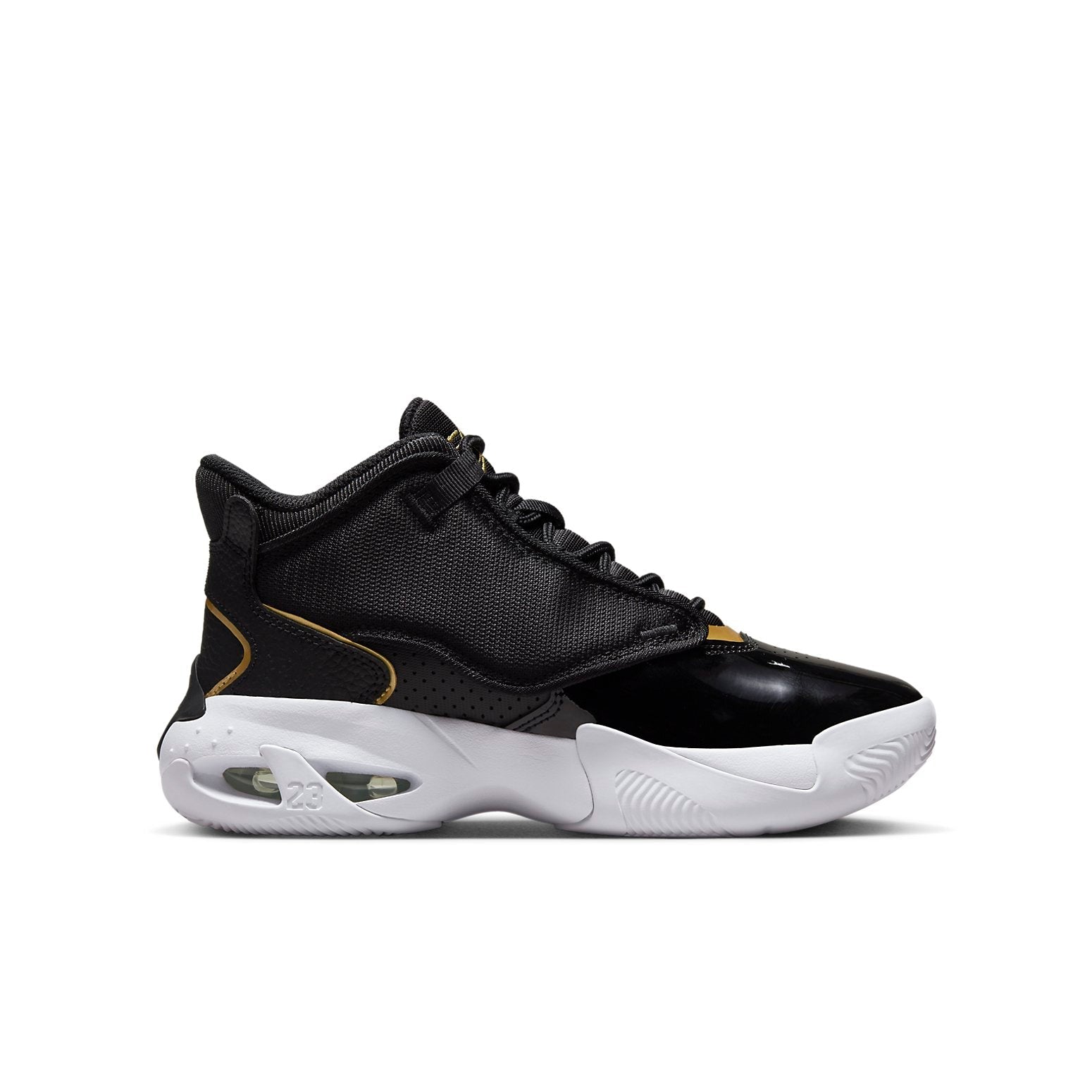 (GS) Air Jordan Max Aura 4 'Black Gold' DQ8404-007