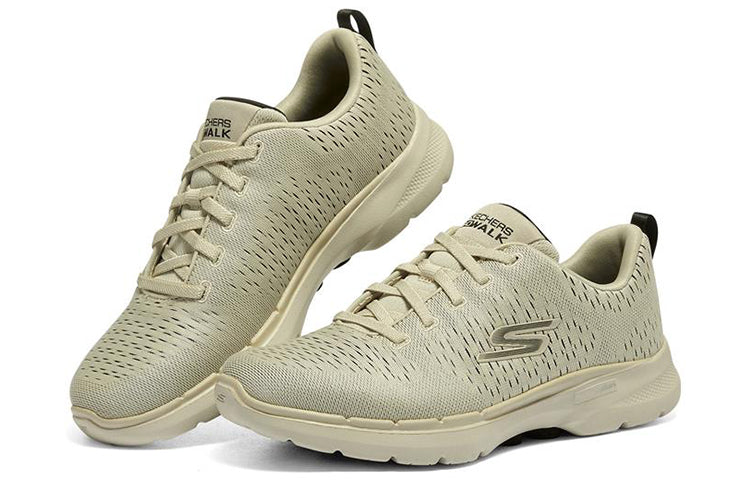 (WMNS) Skechers Go Walk 6 'Natural Black' 124524-NTBK