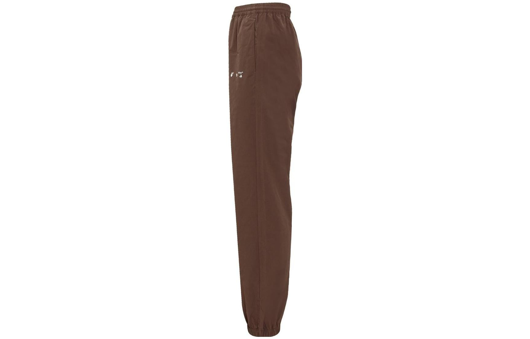 Men's Off-White Solid Color Casual Joggers/Pants/Trousers OMCA226S22FAB0016401