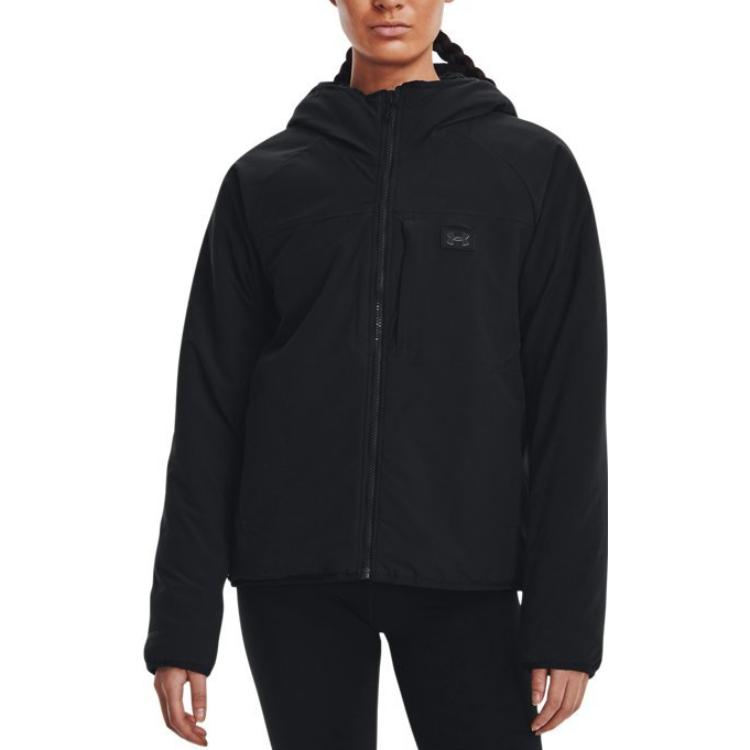 (WMNS) Under Armour Latitude Sherpa Full-Zip Hooded Jacket 'Black' 1373289-001