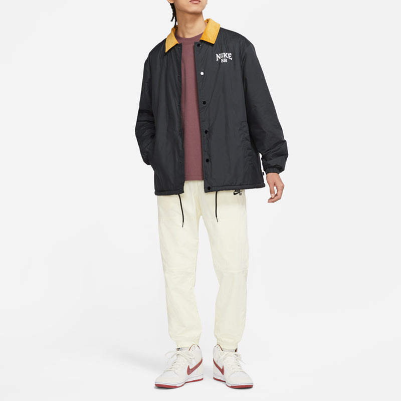 Nike SB Skateboard Logo Casual Sports Skateboard lapel Jacket Black DM0871-010