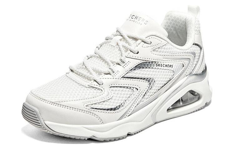 (WMNS) Skechers Tres-Air Uno Vision-airy 'White Silver' 177425-WSL