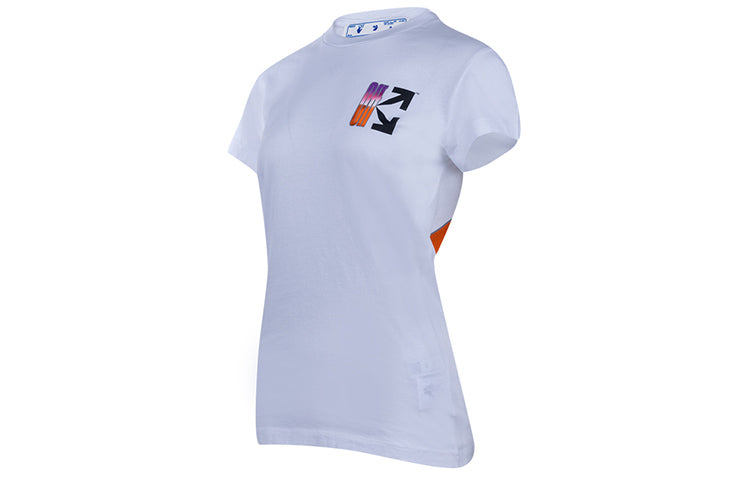 (WMNS) Off-White SS21 Gradient Arrow Logo Short Sleeve Version White OWAA040R21JER0010184