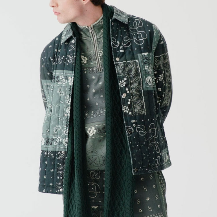 KITH Deconstructed Bandana Quarter Zip 'Stadium' KH2651-302