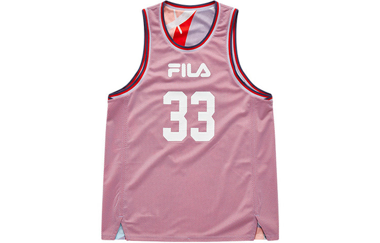 FILA FUSION Reversible Logo Printing Loose Sports Vest Orange Purple T11W128101F-VT