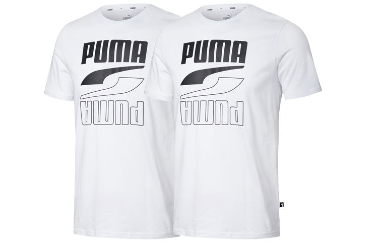 PUMA Rebel Short Sleeve Tee 'White Black' 586921-02