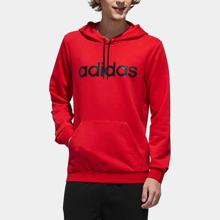 adidas neo Logo Printing Casual Pullover Red EA3525