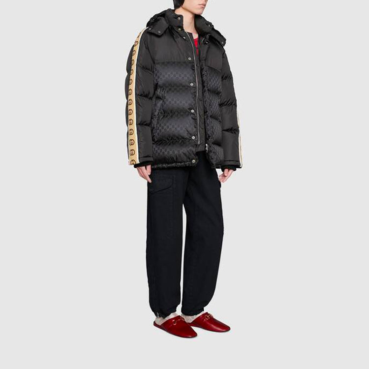 Gucci GG Nylon Jacquard Padded Coat 'Black' 598725-Z8AFZ-1043