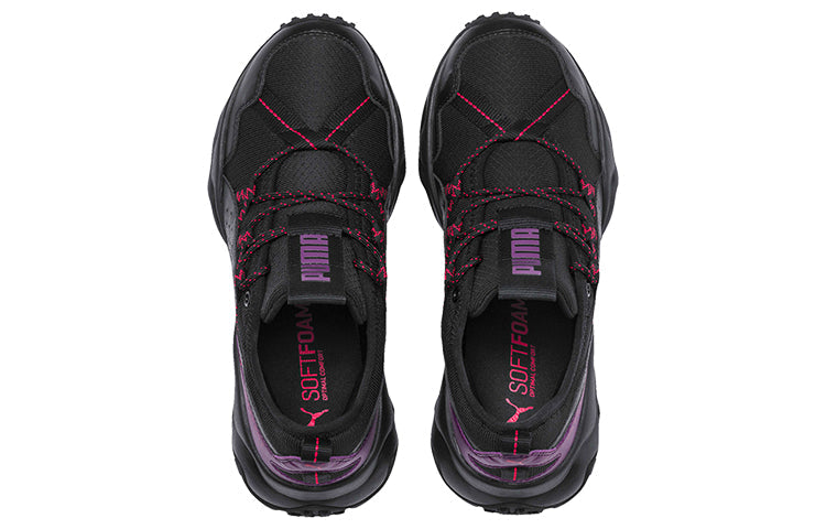 (WMNS) PUMA Ember Low-top Running Shoes Black/Purple/Red 193131-02