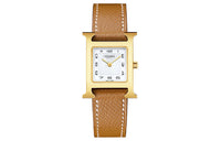HERMES Heure H Wrist Watch Quartz Movement Genuine Leather Strap White Dial Women's Watch W036732WW00