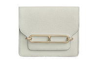 HERMES Roulis Goatskin Clutch Fanny Pack Wallet Women's White