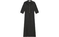 CELINE SS21 Short Sleeved Dress Women's Black