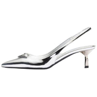 PRADA Slim Heel High Heels Women's Silver
