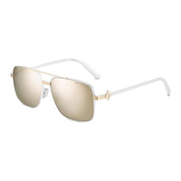 DIOR Metal Irregular Shape Sunglasses Men's White