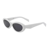 PRADA Plate Frame Cat Eye Sunglasses Unisex White