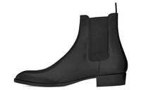 SAINT LAURENT Wyatt Ankle-Length Chelsea Boots Men's Black