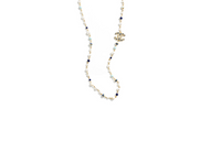 CHANEL Metal Artificial Pearl Necklaces Women's Gold