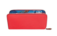 HERMES Silk'In Epsom Calfskin Twill Silk Lining Long Wallet Women's Red