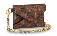 LOUIS VUITTON Canvas Card Holder Women's Brown
