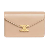 CELINE Calfskin Wallet Women's Oat Beige