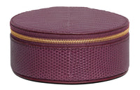 CELINE Triumphal Arch Lizard Skin Travel Storage Bag Women's Purple