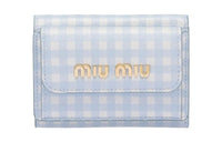 MIU MIU Leather Wallet Women's Blue