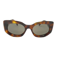 CELINE Acetate Oval Sunglasses Women's Brown
